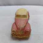 Vintage Sun Rubber Co 1930 s Red Sedan Car Cream Wheels Made In Usa