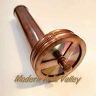 Antique Nautical Brass Double Rotating Wheel Kaleidoscope With Stained Glass