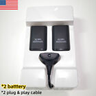 2 Rechargeable Battery Pack Charger Cable Dock For Xbox 360 Wireless Controller