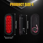6 Inch Oval Red Led Trailer Tail Lights 2pcs W  Mounting Bracket Stop Brake Lamp
