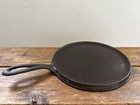 Vintage Pre-griswold    erie     737 Cast Iron Skillet Griddle Marked Primitive Pan