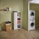 Pantry Cabinet Cupboard With 2 Doors  Adjustable Shelves  Standing  White
