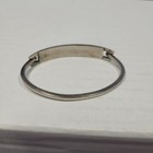 Vintage Alpaca Mexico Silver  Abalone Shell Inlay Hinge Bangle Bracelet