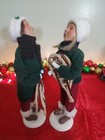 Byers Choice Ltd  Set Of Two Signed Carolers Holding Stone Shoes  2001