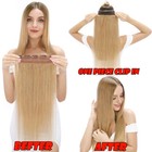 Clip In Russian One Piece 100  Remy Human Hair Extensions Thick 3 4 Full Head us
