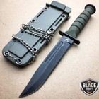 6  Military Kabai Tactical Combat Fixed Blade Neck Knife W  Chained Sheath New