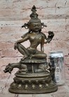 China Pure Bronze Tibet Buddhism Guan-yin Kuan-yin Buddha Statue Sculpture