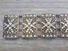 800 Silver Antique Filigree Panel Link Bracelet 7 1 4 