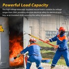 35kv High Voltage Telescopic Insulated Rescue Hook pole  13 1ft Telescopic