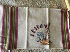 Days Of The Week Linen Kitchen Towels Striped Embroidered