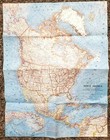 National Geographic Original Apr 1964 Map Of North America
