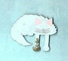 Funny Grey Cat Plastic Bookmark Feline Pet Kitten Animal Lover Gift X Her Woman