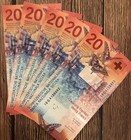 Switzerland 20 Francs  Authentic Circulated Swiss Chf Banknote  Butterfly Note 