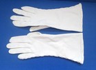 Vintage 50s Van Raalte Long Formal White Beaded Gloves Womens Size 7 5