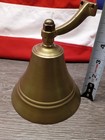 Vintage Heavy Cast Bronze Maritime Bell Wall Mount 5 3 4  Nautical