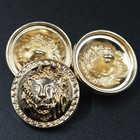 14 Pieces Gold Vintage Antique Metal Blazer Button Set - 3d 17mm  23mm  