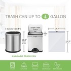 4 Gallon 140 Counts Strong Drawstring Trash Bags 1 Count  pack Of 140   White