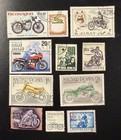50 Motorcycle Stamps     Transportation  Topical   Many Countries   lot 239 
