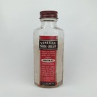 Vintage Venetian Shoe Cream Glass Bottle With Paper Label Made In Usa 1940s