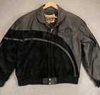 Rare Large Jeff Hamilton Black Grey Suede Vintage 90s Los Angeles St Louis Rams