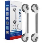 Grab Bars For Bathtubs And Showers 2 Pack Shower Handle  Heavy Duty 2 Long Gray
