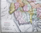 Rand Mcnally Commercial Atlas Map Page Of Montana 1913 With Railroad Lines