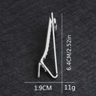 Silver Stainless Steel Tie Clip Bar Necktie Silver Clasp Clamp Tie Clips For Men