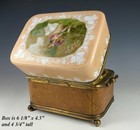 Antique French Opaline Glass Scent Caddy  6 Original Perfume Bottles Still Insid