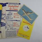 Vintage Continental Air Lines Ticket Holder Folder Conair Liners Full Rental Car