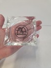Scarce 1960s Mcdonald s Fast Food Glass Ashtray Black Line Logo Smoke Tobacco