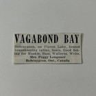 Vagabond Bay Mrs  Peggy Longaner Ontario Canada 1955 Ad Taj5-s22