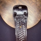 Dutyman Duty Belt  size 44   Waist Black Basket Weave Leather  1071 