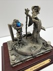 The Magical Vision Pewter Wizard Figurine With Wooden Base