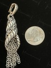 Rare Carolyn Pollack Sterling Silver Enhancer And Earrings With Chain Dangles