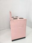 Vintage Wolverine Pink Metal Toy Kitchen Stove oven W  Coil Burners  Panel