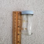 Alka-seltzer Glass Bottle - Vintage Clear Metal Lid 2-3 4  Tall