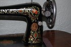 Antique Singer Sewing Machine  head  Model 66 Red Eye 1918 French Manual   Atta 