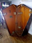 1920 s Pine Harp Case Box Pressed Steel Hardware
