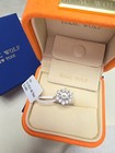 Solid 10k White Gold Moissanite Engagement Ring 2 78 Carat Round Cut Vvs1 7 5