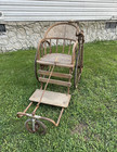 Antique Gendron Wooden Wheelchair Rare Working Hand Crank Made In Ohio Vintage