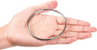 3 Inch Flat Key Rings - Very Large Split Key Rings - Silver Steel Round Edged Ci