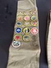 Vintage Bsa Sash 15 Patches And  With Hat Size 7-7 1 8   