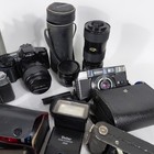 Vintage Camera Lot     Minolta  Konica  Anscoflex Ii  Vivitar  Rangefinders