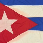 Vintage Sewn Cuba Flag Old Cloth Nautical Textile Art Cuban