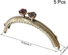 5 Pcs Metal Purse Frame  Bronze Bag Kiss Clasp Lock  Retro Style Arch Frame Coin