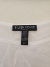 Eileen Fisher Plus White Jersey Crew Neck Sleeveless Tee Tank Top Blouse 2x