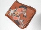Vintage Western Cowboy Buckeroo Bucking Horse Studded Leather Wallet - Hand Sewn