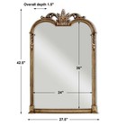 Uttermost 14018 P Jacqueline Mirror Champagne Silver Leaf Antiqued 28  X 43 