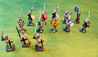 25mm 28mm Painted Medieval Army Hinchcliffe Minifigs 154 Foot   Bonus Adlg  Dbmm