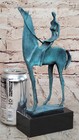 Unique Salvador Dali Horse Sculpture Statue In Bronze With Green Patina Finish